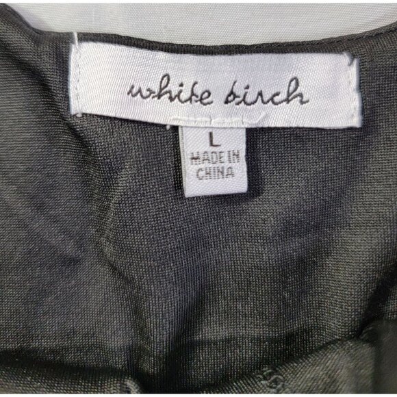 White Birch Built in Bra Tank Women L Ultra Soft Black Sleeveless Scoop Neck New - Picture 3 of 8